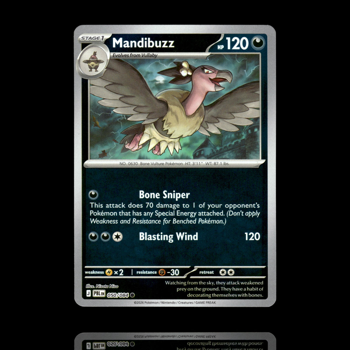 ▸ Mandibuzz | ME05: Pitch Black | Reverse Holo | 050/084 | NM