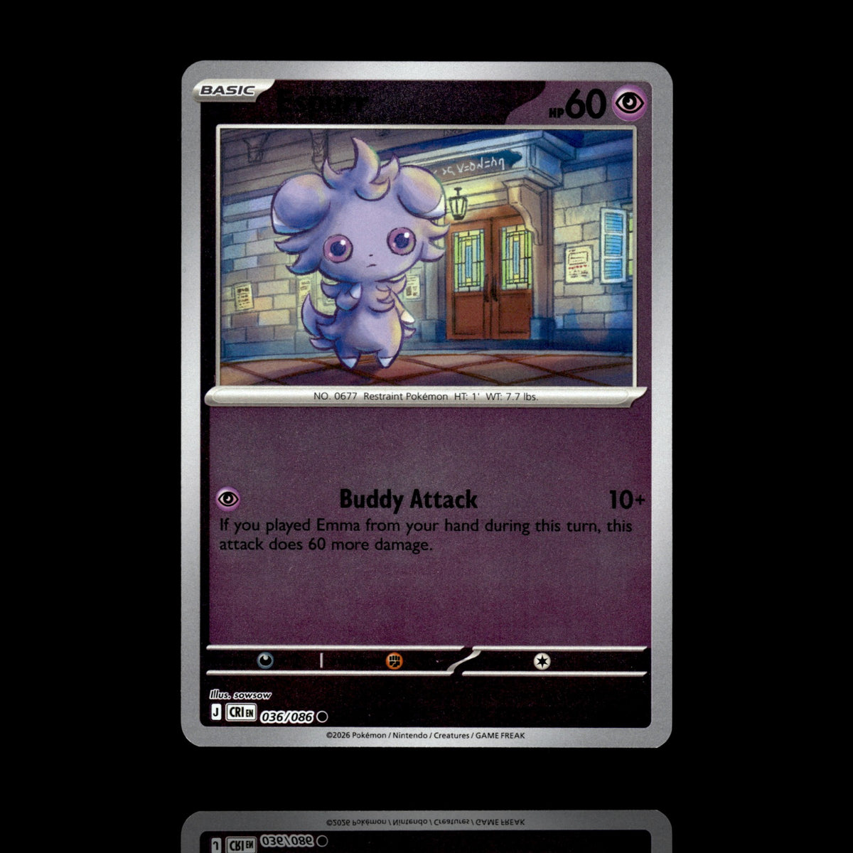 ▸ Espurr | ME04: Chaos Rising | Reverse Holo | 036/086 | NM