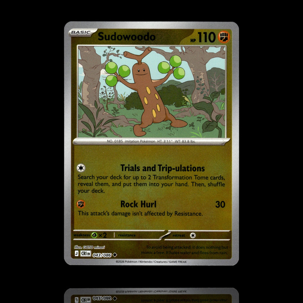 ▸ Sudowoodo | ME04 Chaos Rising | Reverse Holo | 043/086 | NM