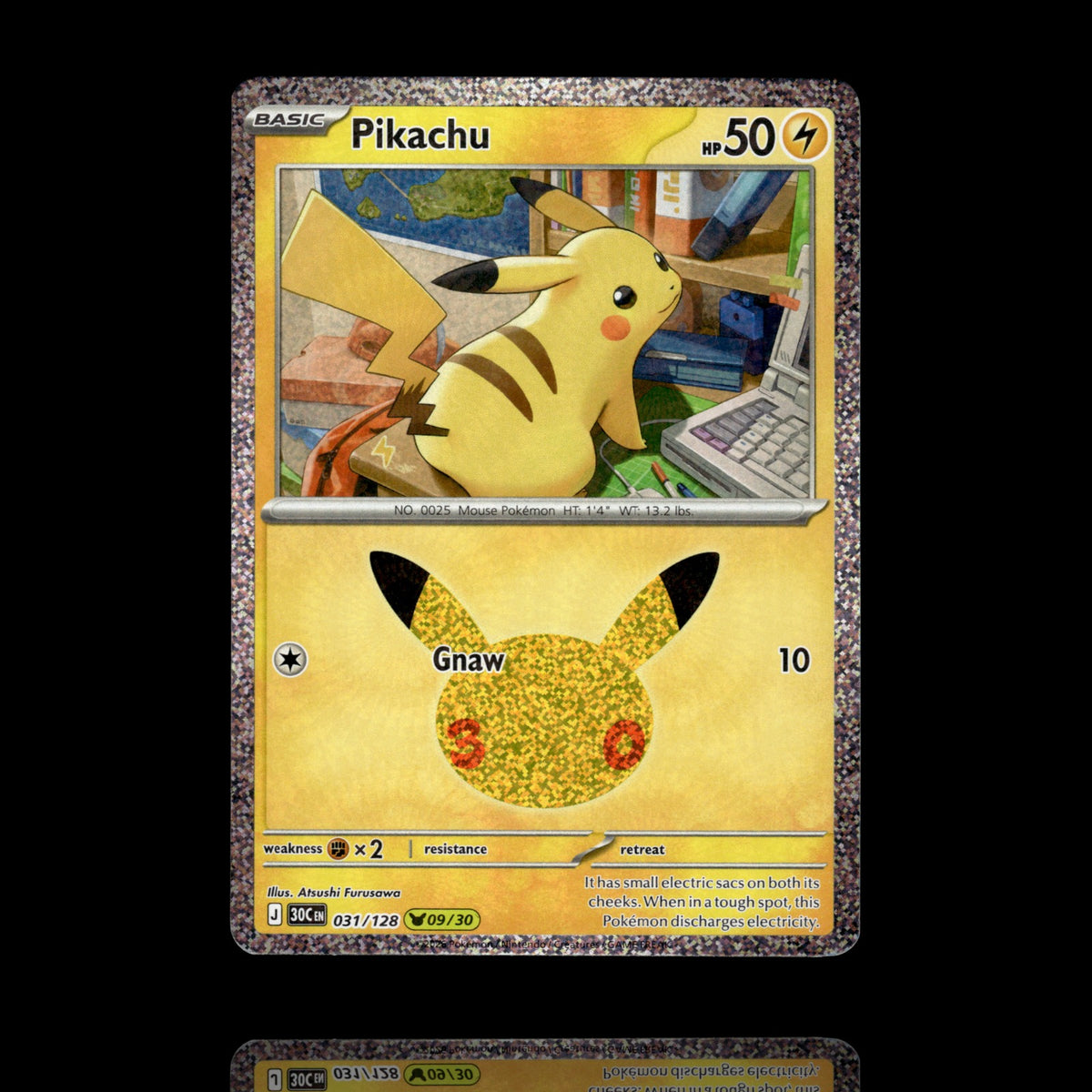 ▸ Pikachu | ME: 30th Celebration | Pikachu Rare | 031/128 | NM