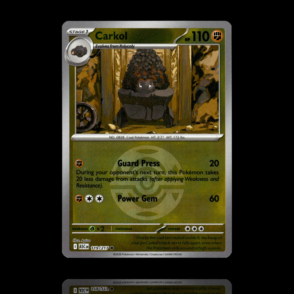 ▸ Carkol (Dusk Ball) | ME: Ascended Heroes | Reverse Holo | 119/217 | NM