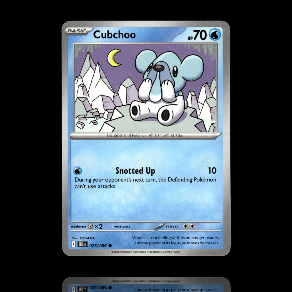 ▸ Cubchoo | SV: Black Bolt | Common | 025/086 | NM