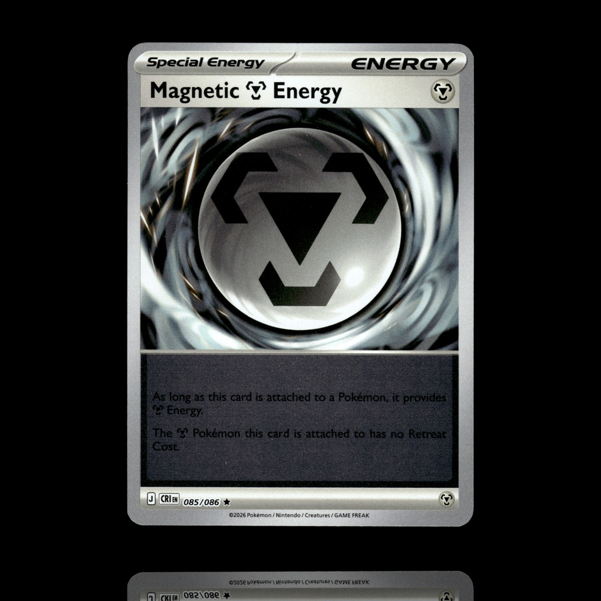▸ Magnetic Metal Energy | ME04: Chaos Rising | Reverse Holo | 085/086 | NM
