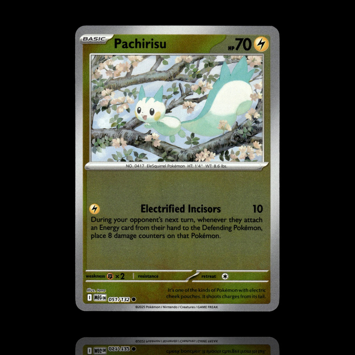 ▸ Pachirisu | ME01: Mega Evolution | Reverse Holo | 051/132 | NM