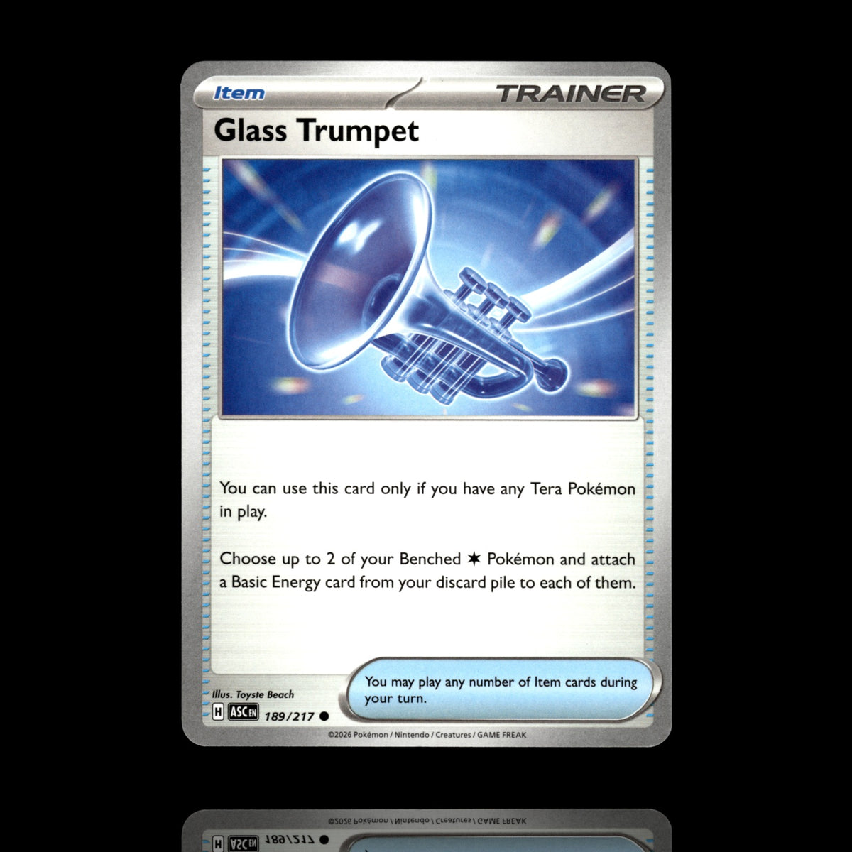 ▸ Glass Trumpet | ME: Ascended Heroes | Common | 189/217 | NM