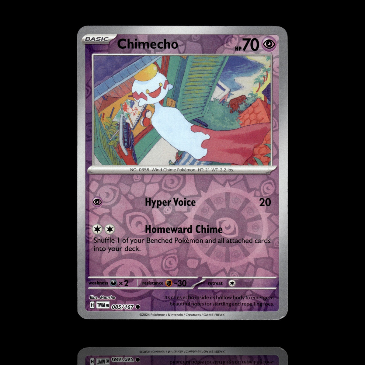 ▸ Chimecho | SV06: Twilight Masquerade | Reverse Holo | 085/167 | NM