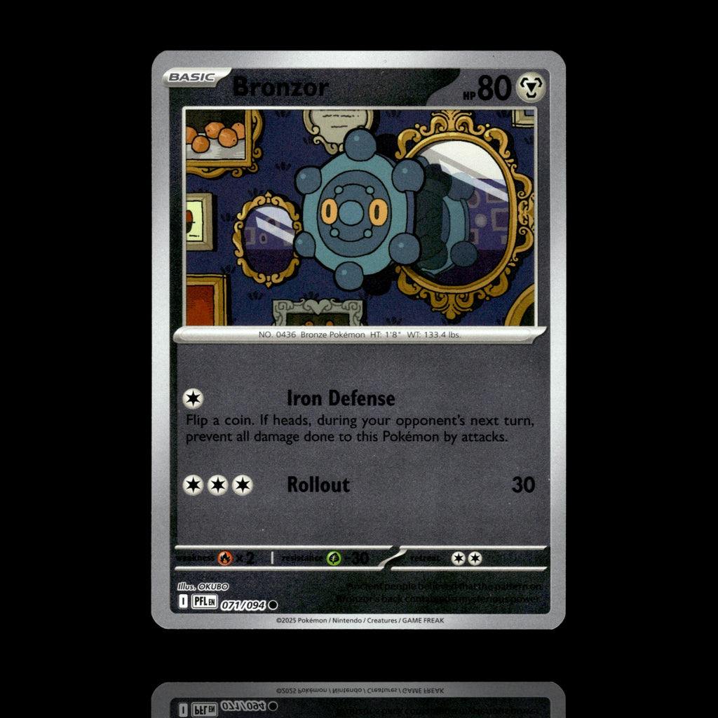 ▸ Bronzor | ME02: Phantasmal Flames | Reverse Holo | 071/094 | NM