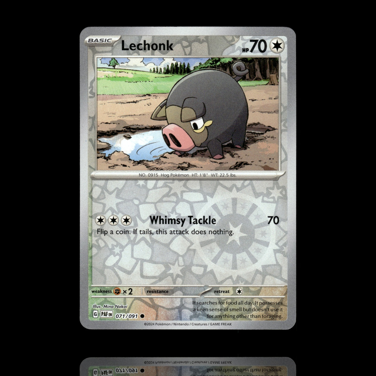 ▸ Lechonk | SV: Paldean Fates | Reverse Holo | 071/091 | NM