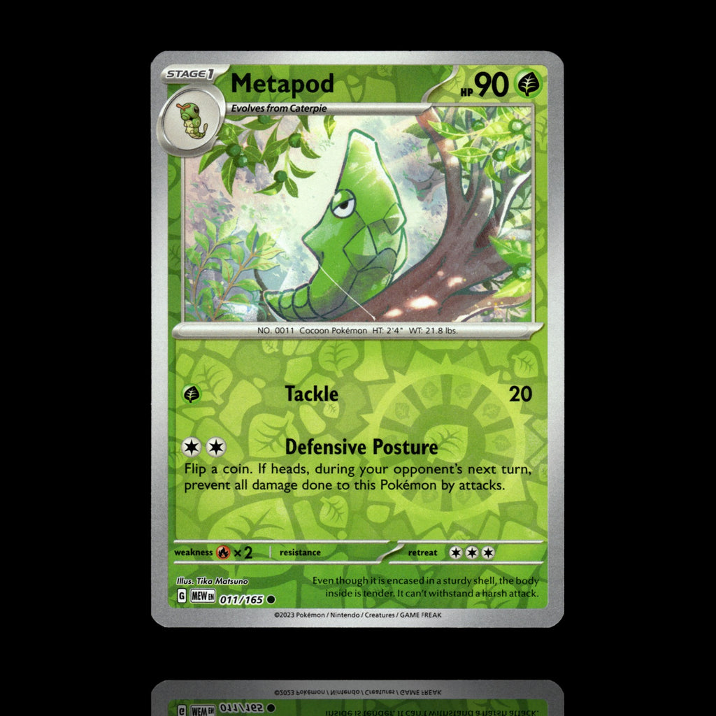 ▸ Metapod | SV: Scarlet & Violet 151 | Reverse Holo | 011/165 | NM