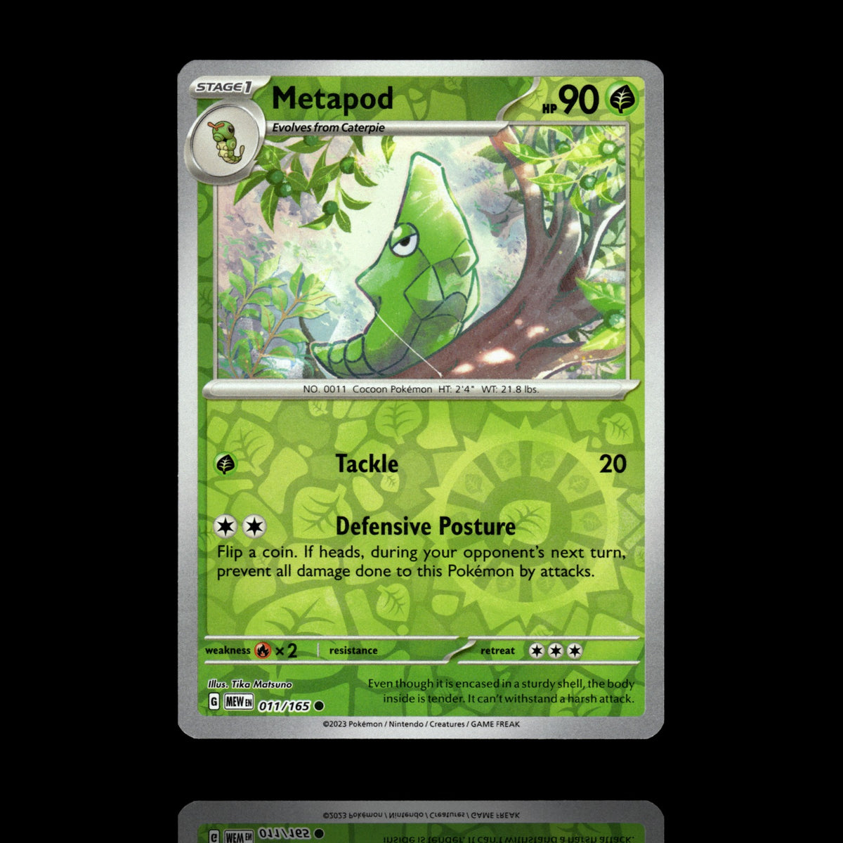 ▸ Metapod | SV: Scarlet & Violet 151 | Reverse Holo | 011/165 | NM