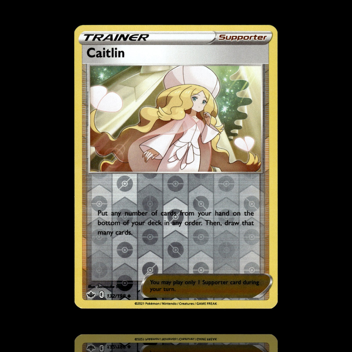 ▸ Caitlin | SWSH06 Chilling Reign | Reverse Holo | 132/198 | NM