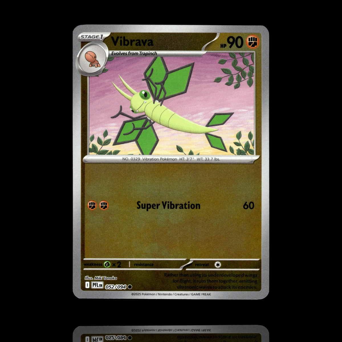 ▸ Vibrava | ME02: Phantasmal Flames | Reverse Holo | 052/094 | NM