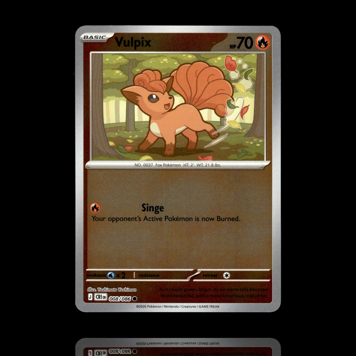 ▸ Vulpix | ME04: Chaos Rising | Reverse Holo | 008/086 | NM