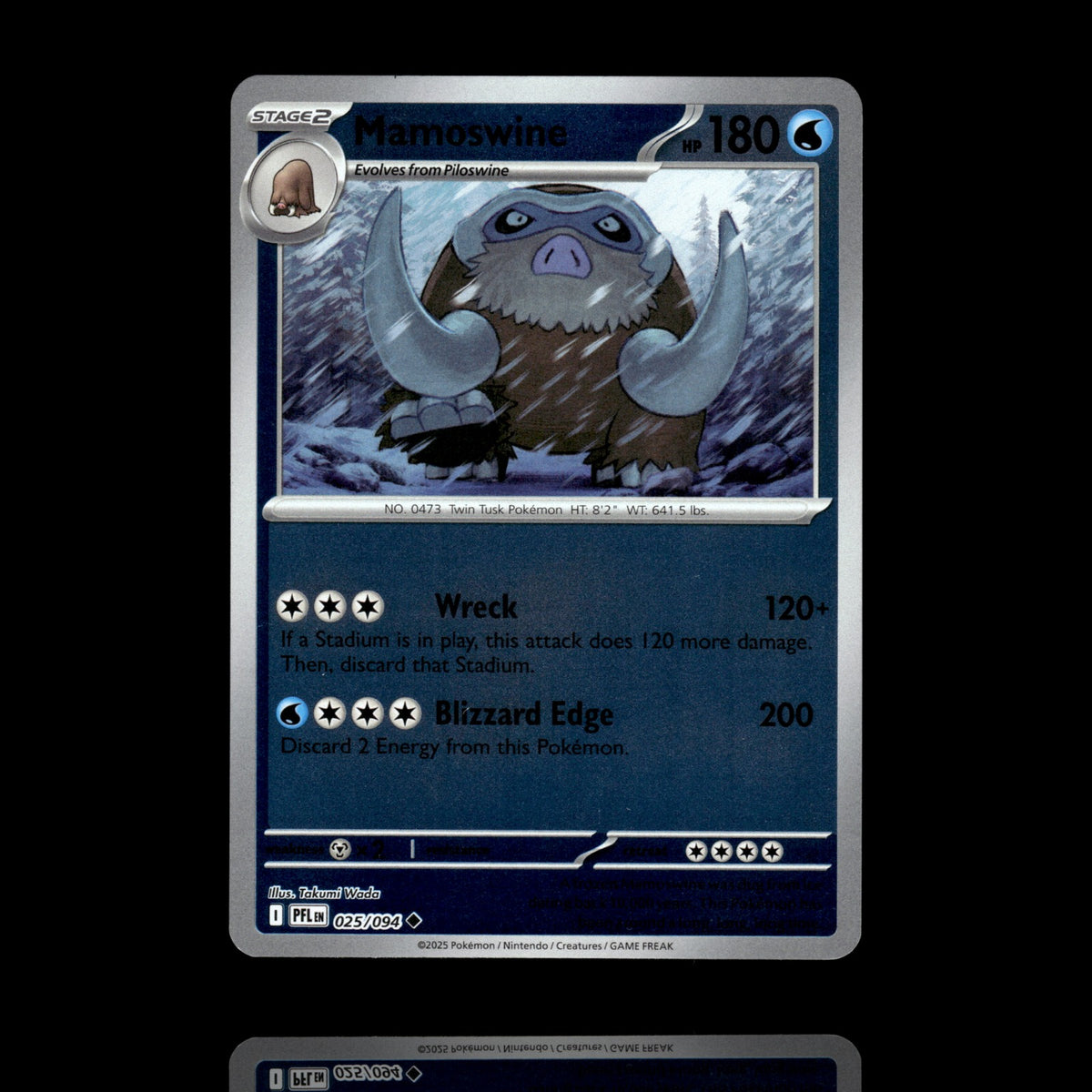 ▸ Mamoswine | ME02: Phantasmal Flames | Reverse Holo | 025/094 | NM