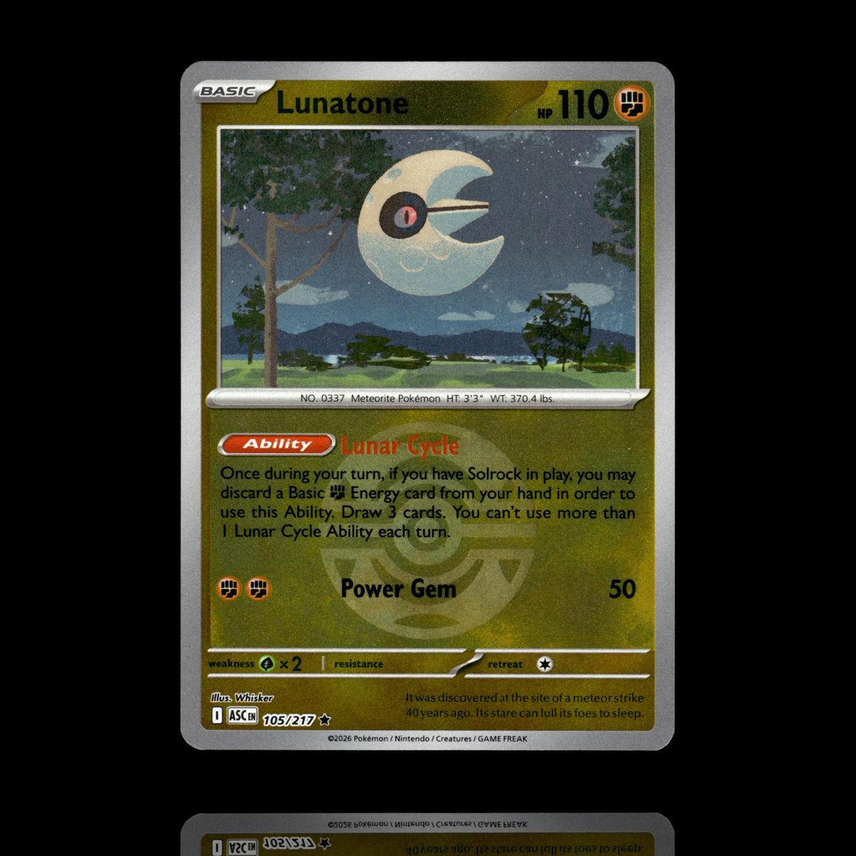 ▸ Lunatone (Dusk Ball) | ME: Ascended Heroes | Reverse Holo | 105/217 | NM