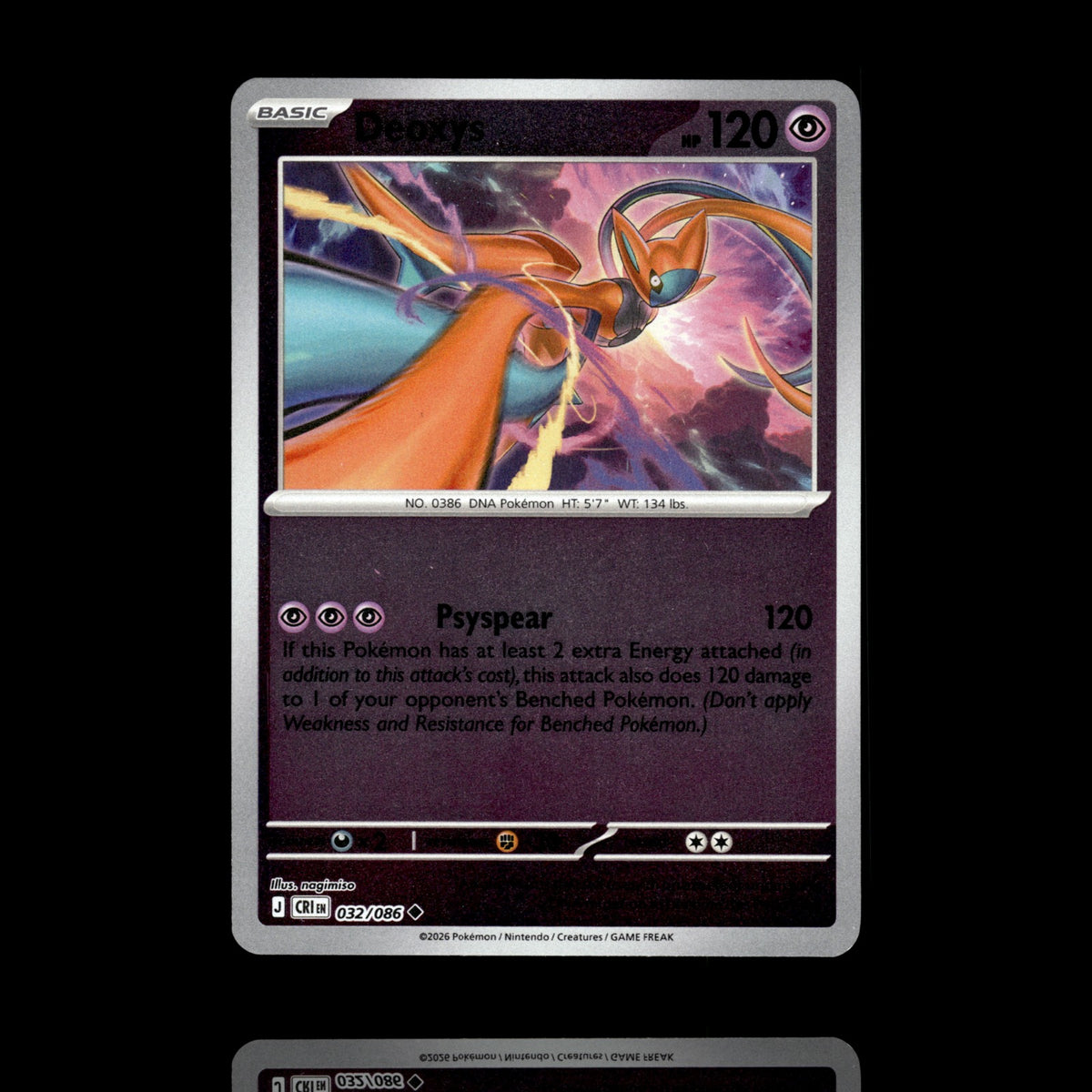 ▸ Deoxys | ME04: Chaos Rising | Reverse Holo | 032/086 | NM