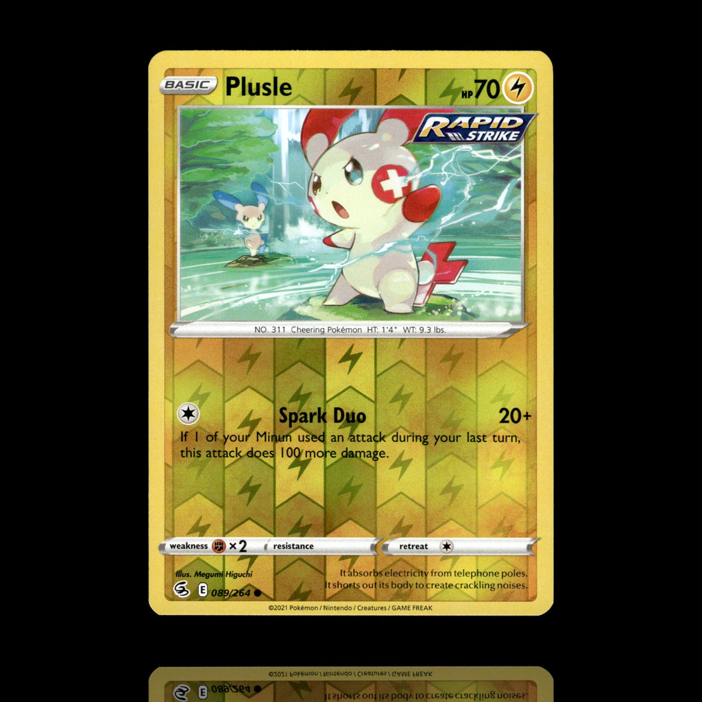 ▸ Plusle | SWSH08: Fusion Strike | Reverse Holo | 089/264 | NM