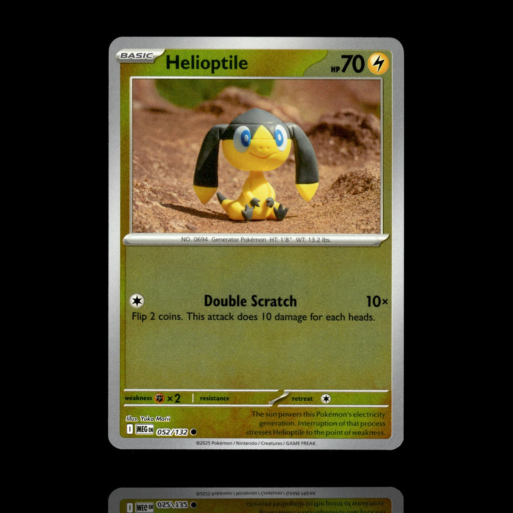 ▸ Helioptile | ME01: Mega Evolution | Reverse Holo | 052/132 | NM