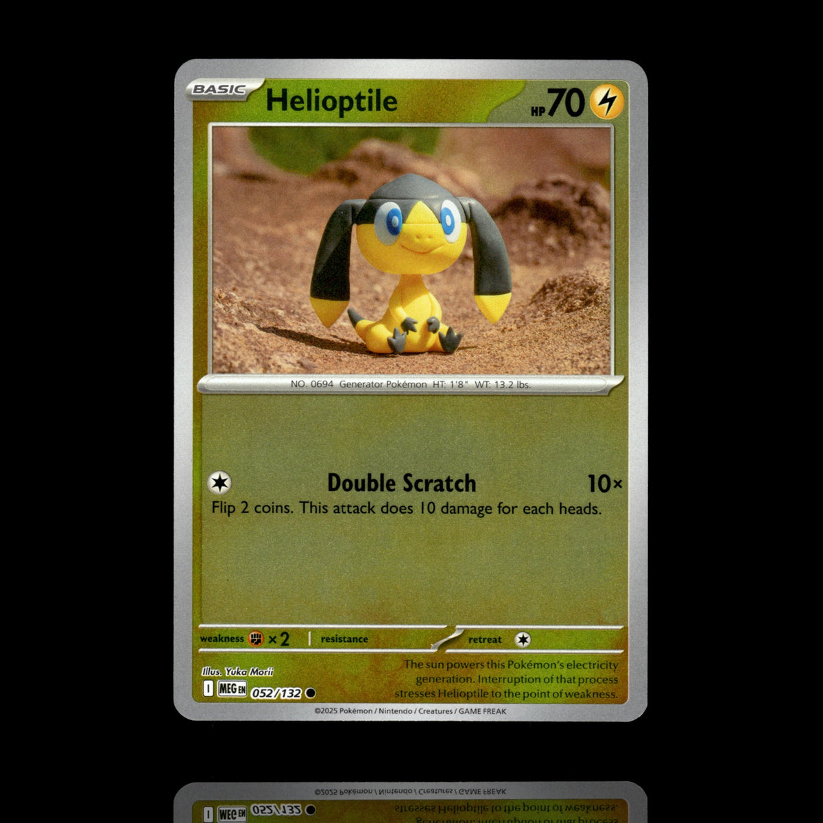 ▸ Helioptile | ME01: Mega Evolution | Reverse Holo | 052/132 | NM