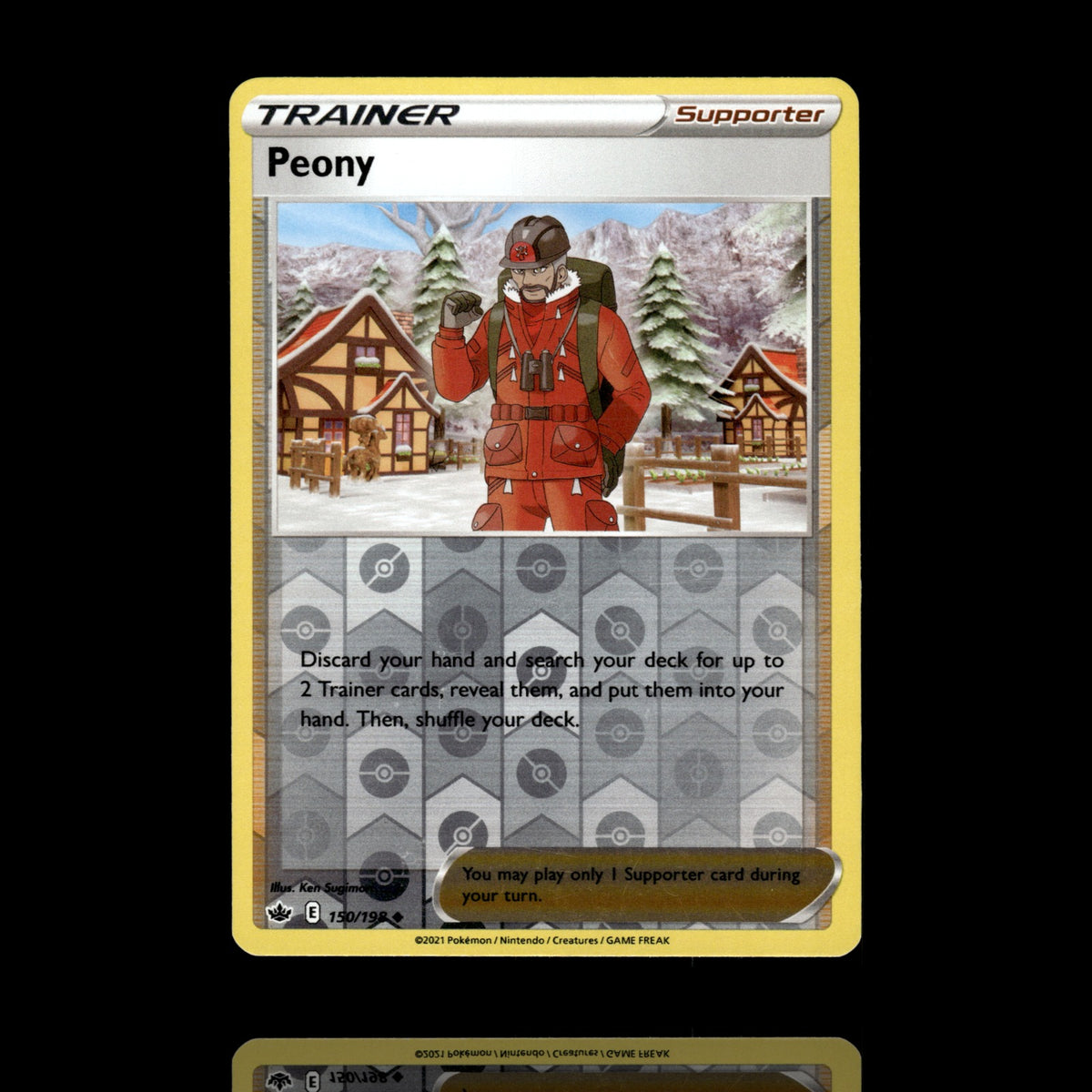 ▸ Peony | SWSH06: Chilling Reign | Reverse Holo | 150/198 | NM