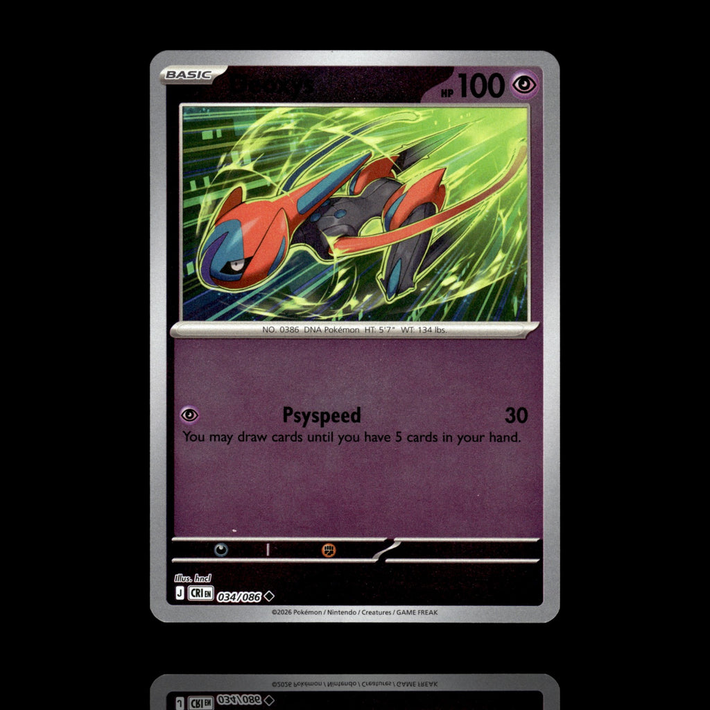 ▸ Deoxys | ME04: Chaos Rising | Reverse Holo | 034/086 | NM