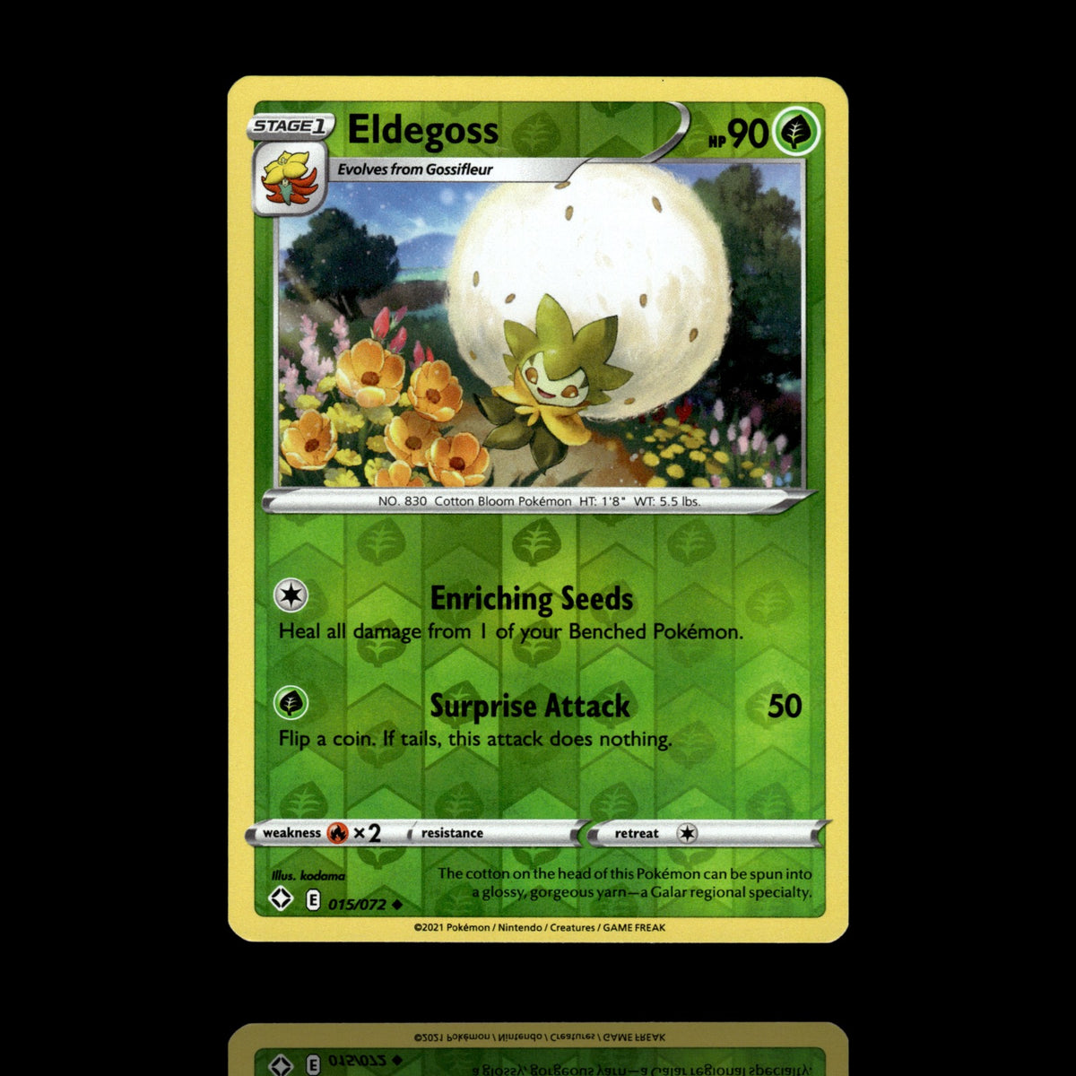 ▸ Eldegoss | Shining Fates | Reverse Holo | 015/072 | NM