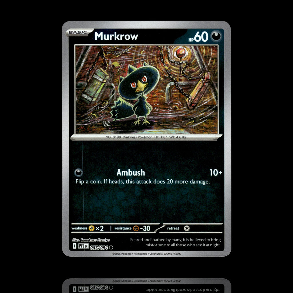 ▸ Murkrow | ME02: Phantasmal Flames | Reverse Holo | 057/094 | NM