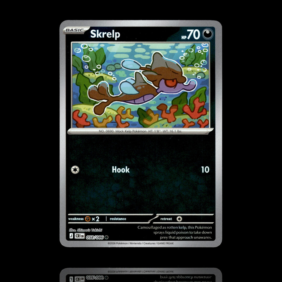▸ Skrelp | ME04: Chaos Rising | Reverse Holo | 058/086 | NM