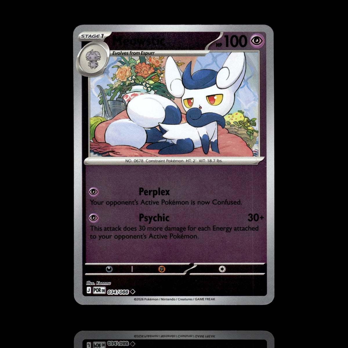 ▸ Meowstic | ME03: Perfect Order | Reverse Holo | 034/088 | NM