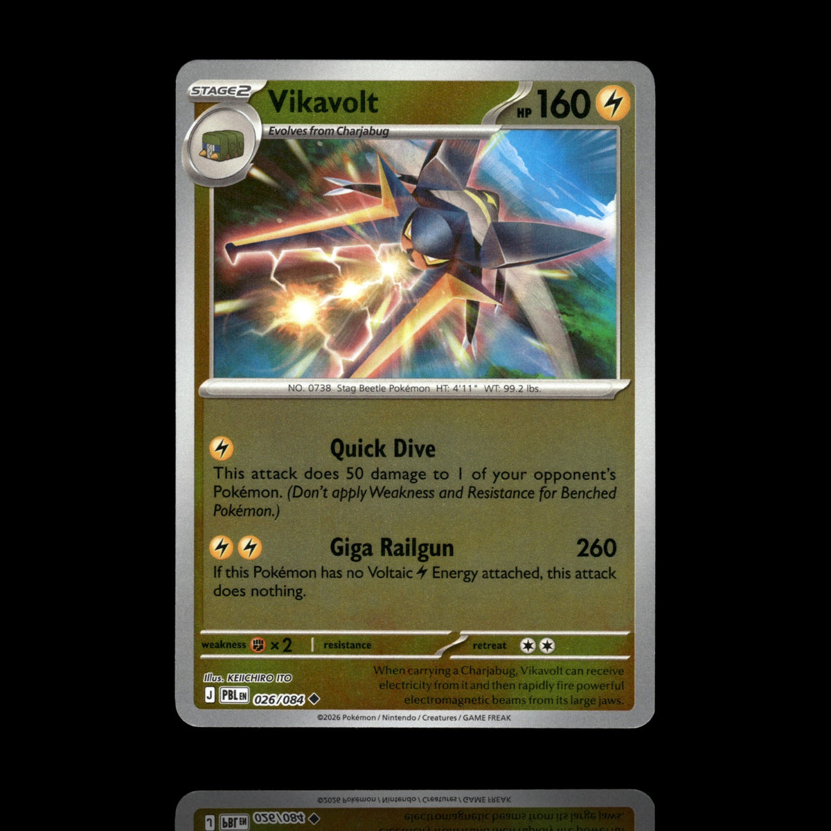 ▸ Vikavolt | ME05: Pitch Black | Reverse Holo | 026/084 | NM