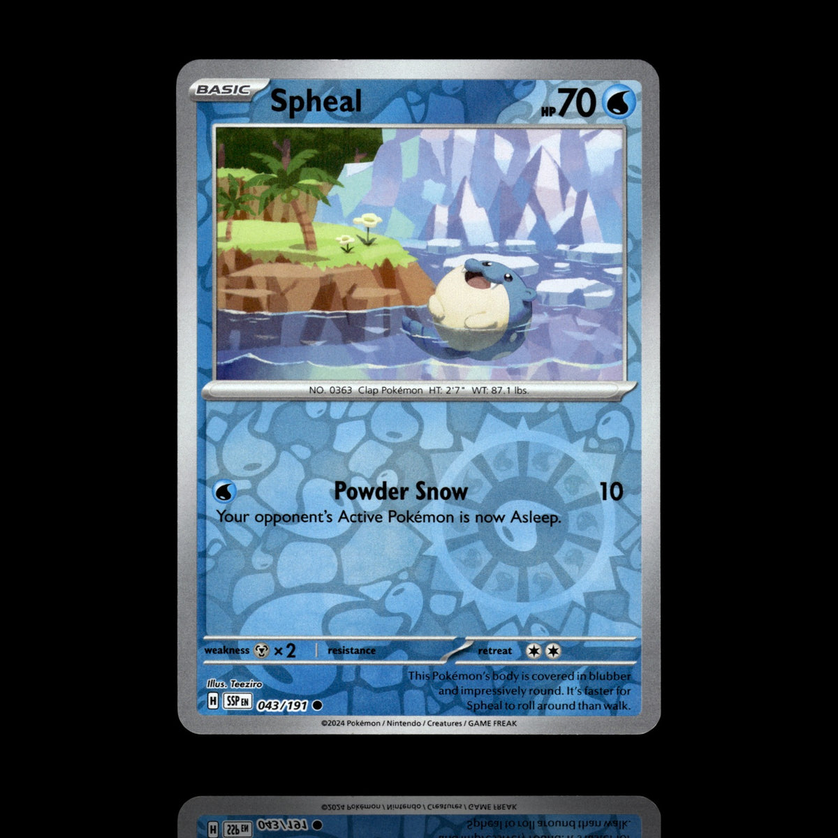 ▸ Spheal | SV08: Surging Sparks | Reverse Holo | 043/191 | NM