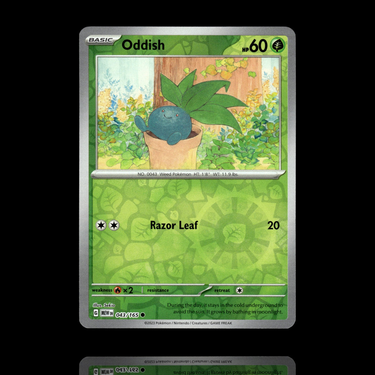 ▸ Oddish | SV: Scarlet & Violet 151 | Reverse Holo | 043/165 | NM