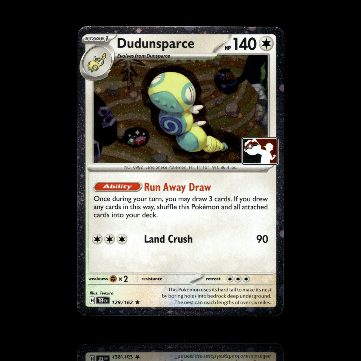 ▸ Dudunsparce Cosmos Holo | Prize Pack Series Cards | Rare | 129/162 | NM