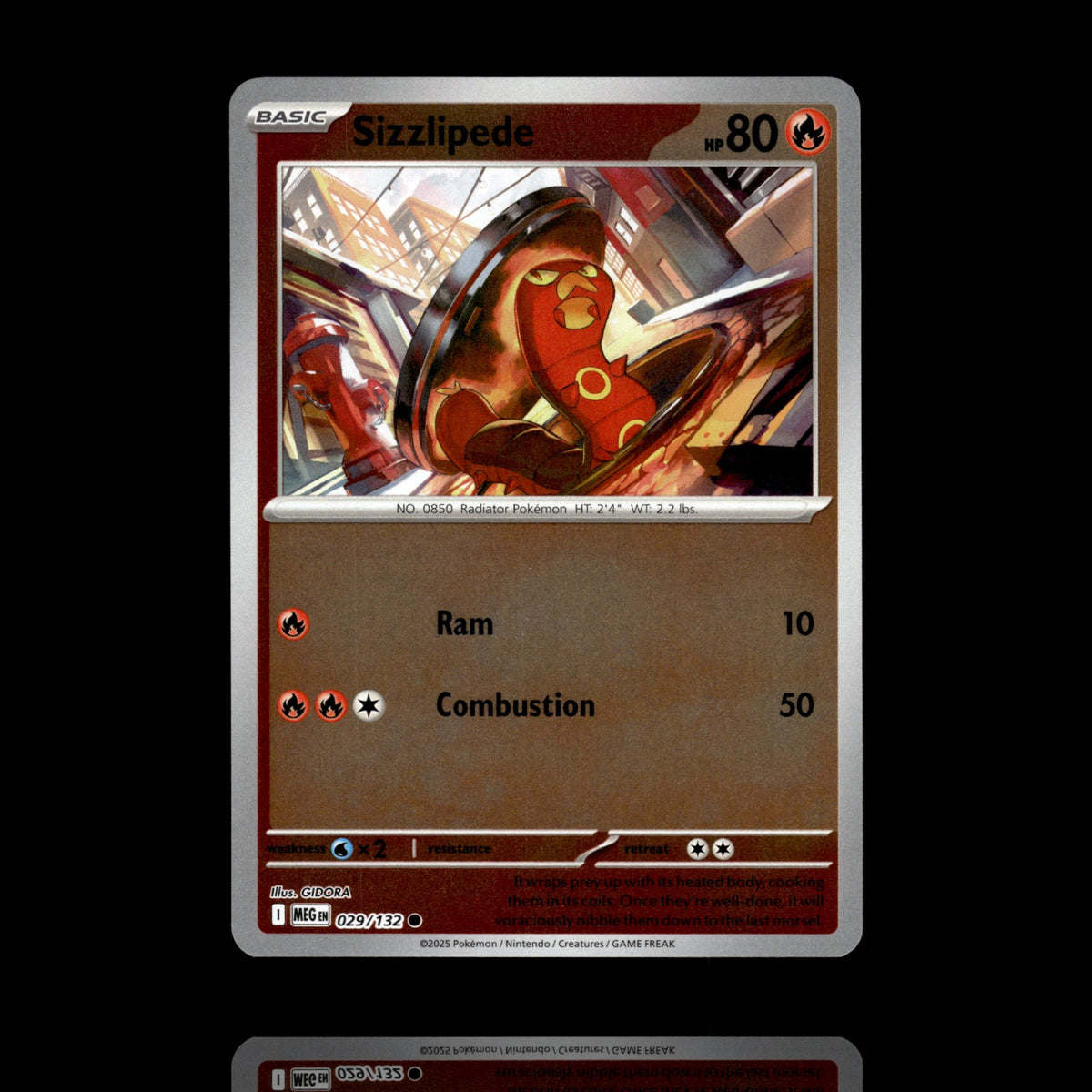 ▸ Sizzlipede | ME01: Mega Evolution | Reverse Holo | 029/132 | NM