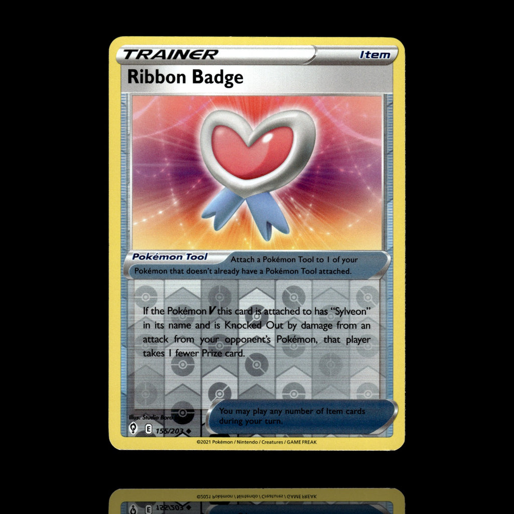 ▸ Ribbon Badge | SWSH07 Evolving Skies | Reverse Holo | 155/203 | NM
