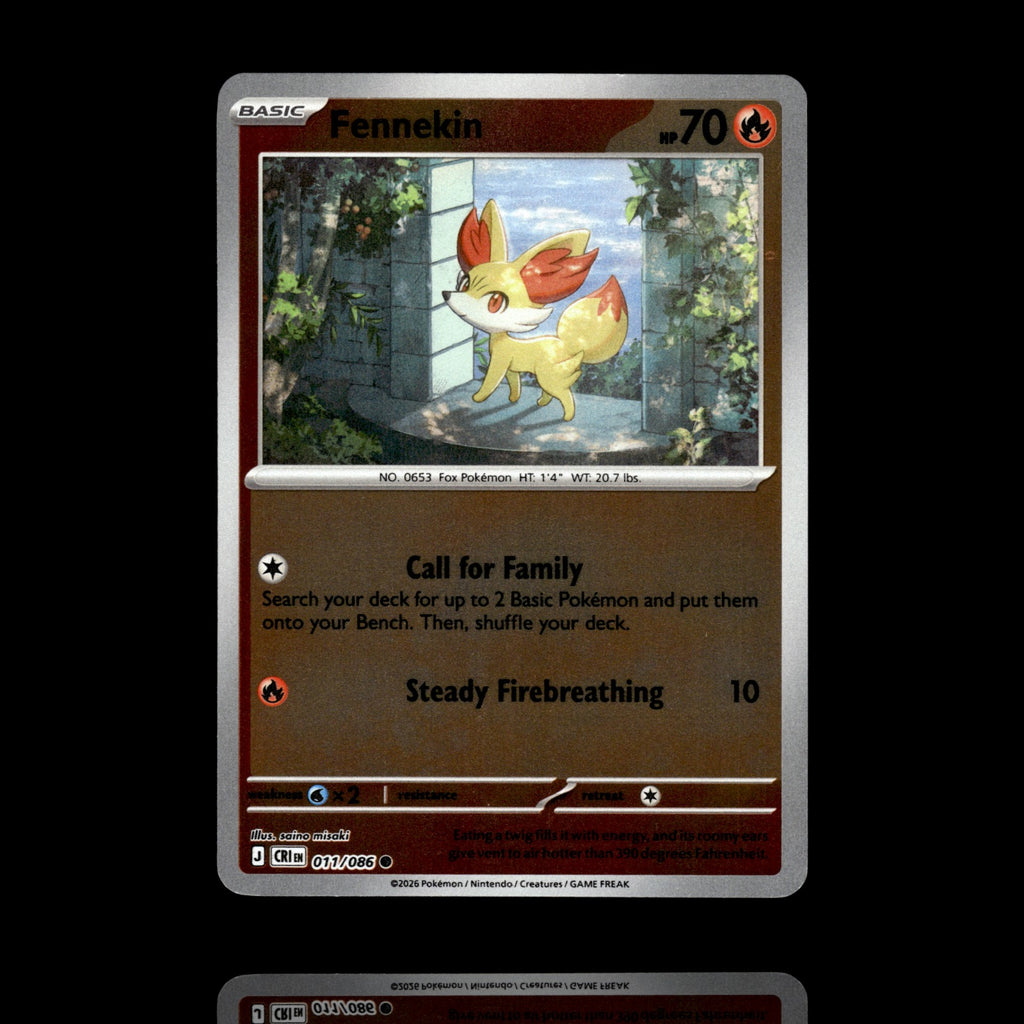 ▸ Fennekin | ME04: Chaos Rising | Reverse Holo | 011/086 | NM