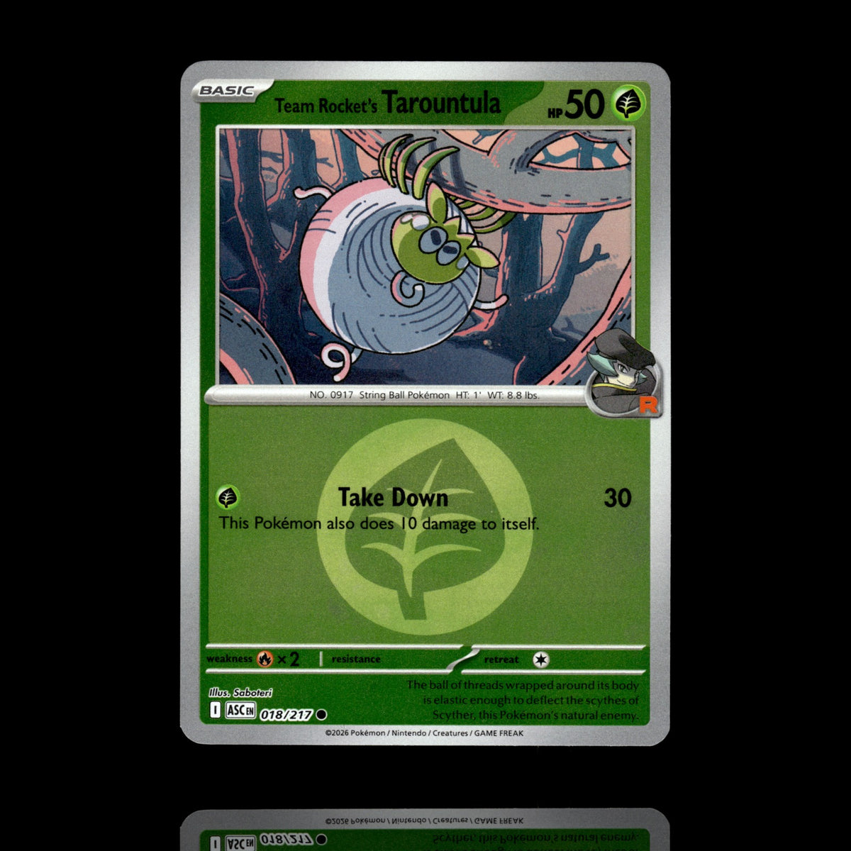 ▸ Team Rocket's Tarountula | Ascended Heroes | Energy Reverse Holo | 18/217 | NM