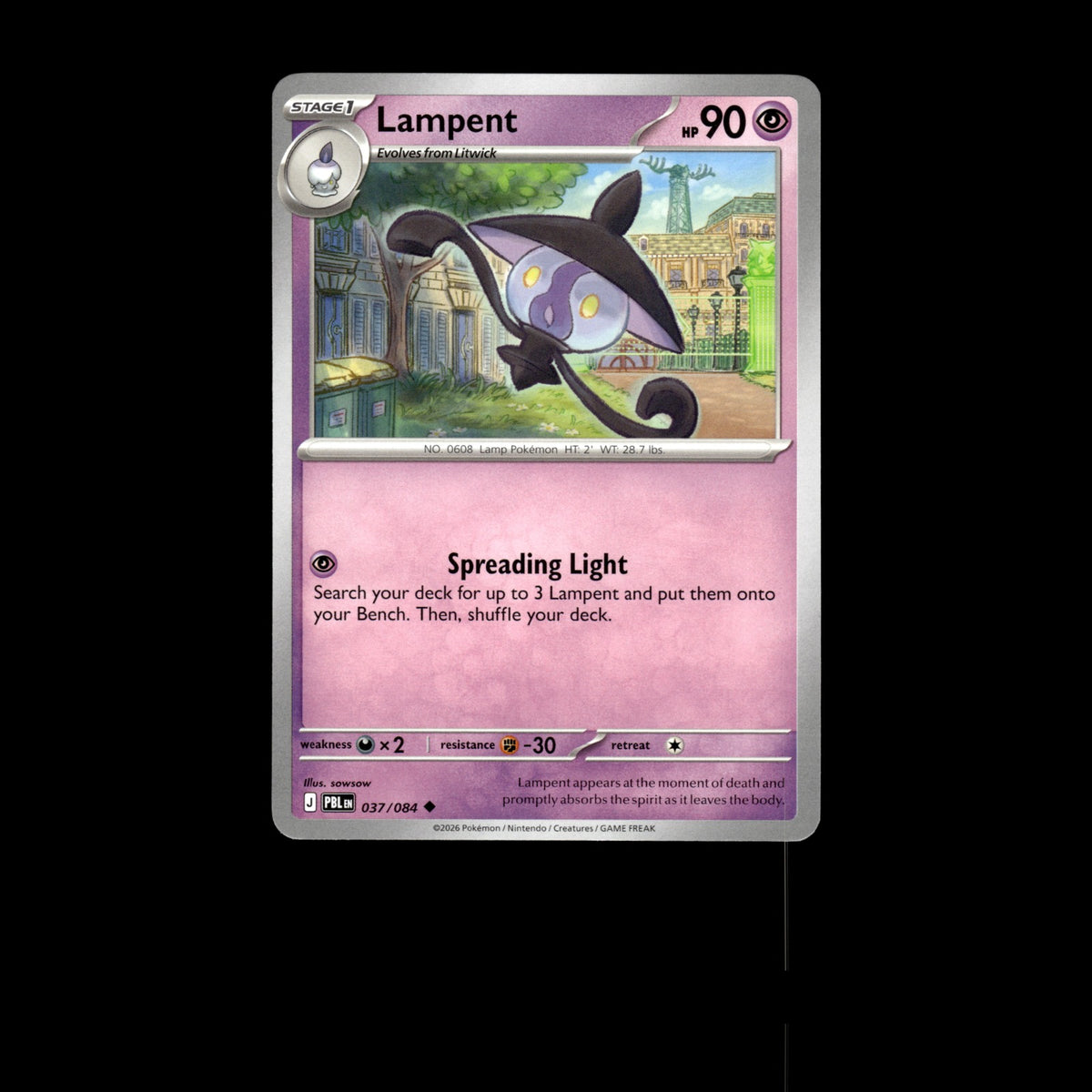 ▸ Lampent | ME05: Pitch Black | Uncommon | 037/084 | NM