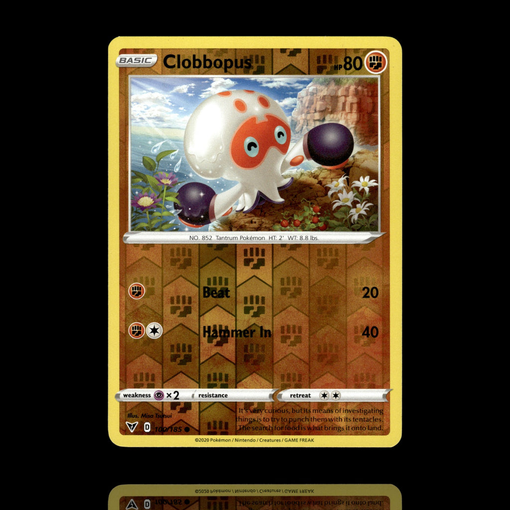 ▸ Clobbopus | SWSH04: Vivid Voltage | Reverse Holo | 100/185 | NM