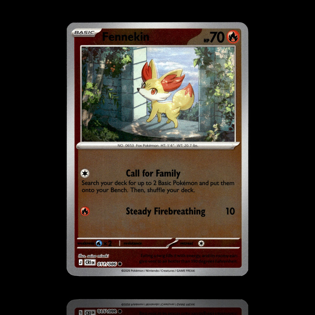 ▸ Fennekin | ME04: Chaos Rising | Reverse Holo | 011/086 | NM