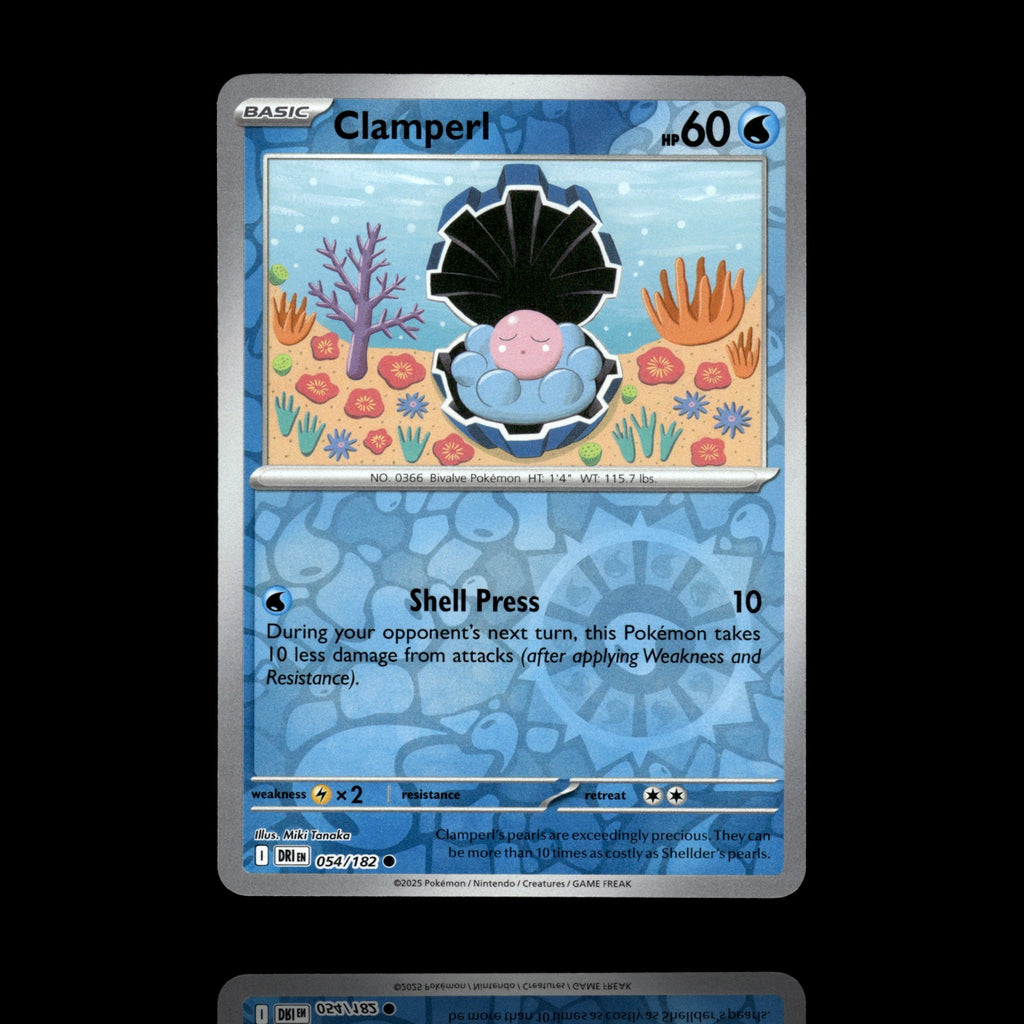 ▸ Clamperl | SV10: Destined Rivals | Reverse Holo | 054/182 | NM