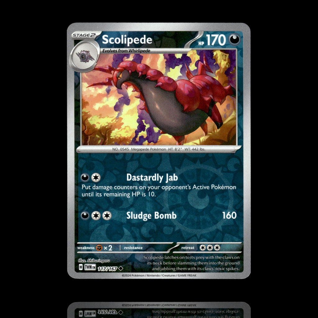▸ Scolipede | SV06: Twilight Masquerade | Reverse Holo | 117/167 | NM