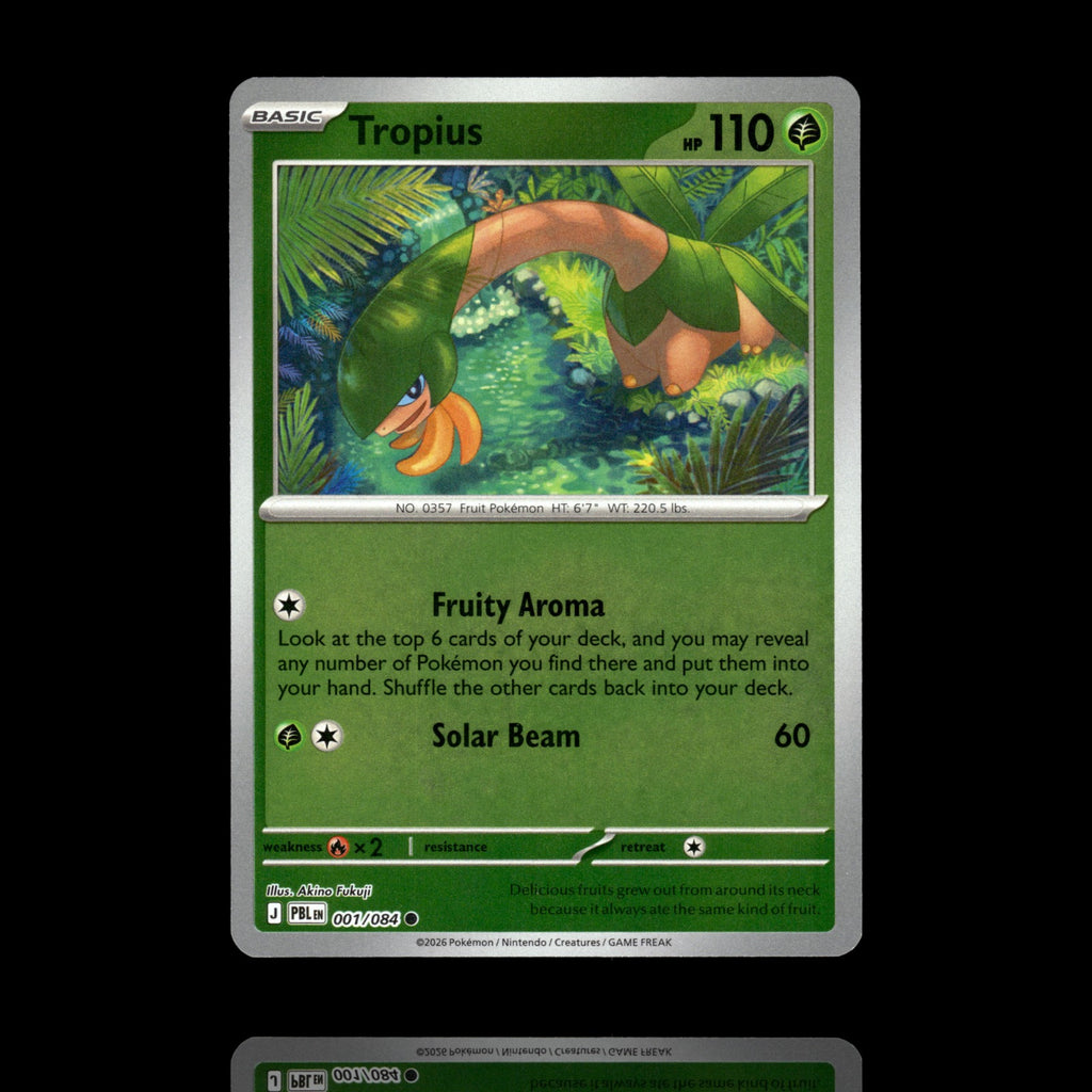 ▸ Tropius | ME05: Pitch Black | Reverse Holo | 001/084 | NM