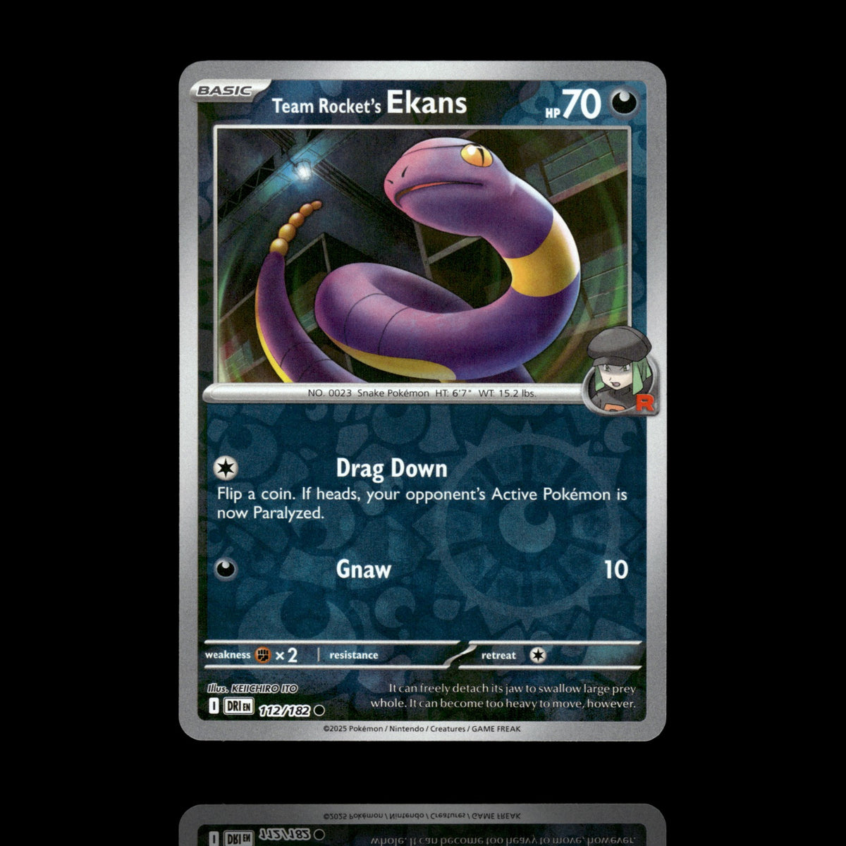▸ Team Rocket's Ekans | SV10: Destined Rivals | Reverse Holo | 112/182 | NM