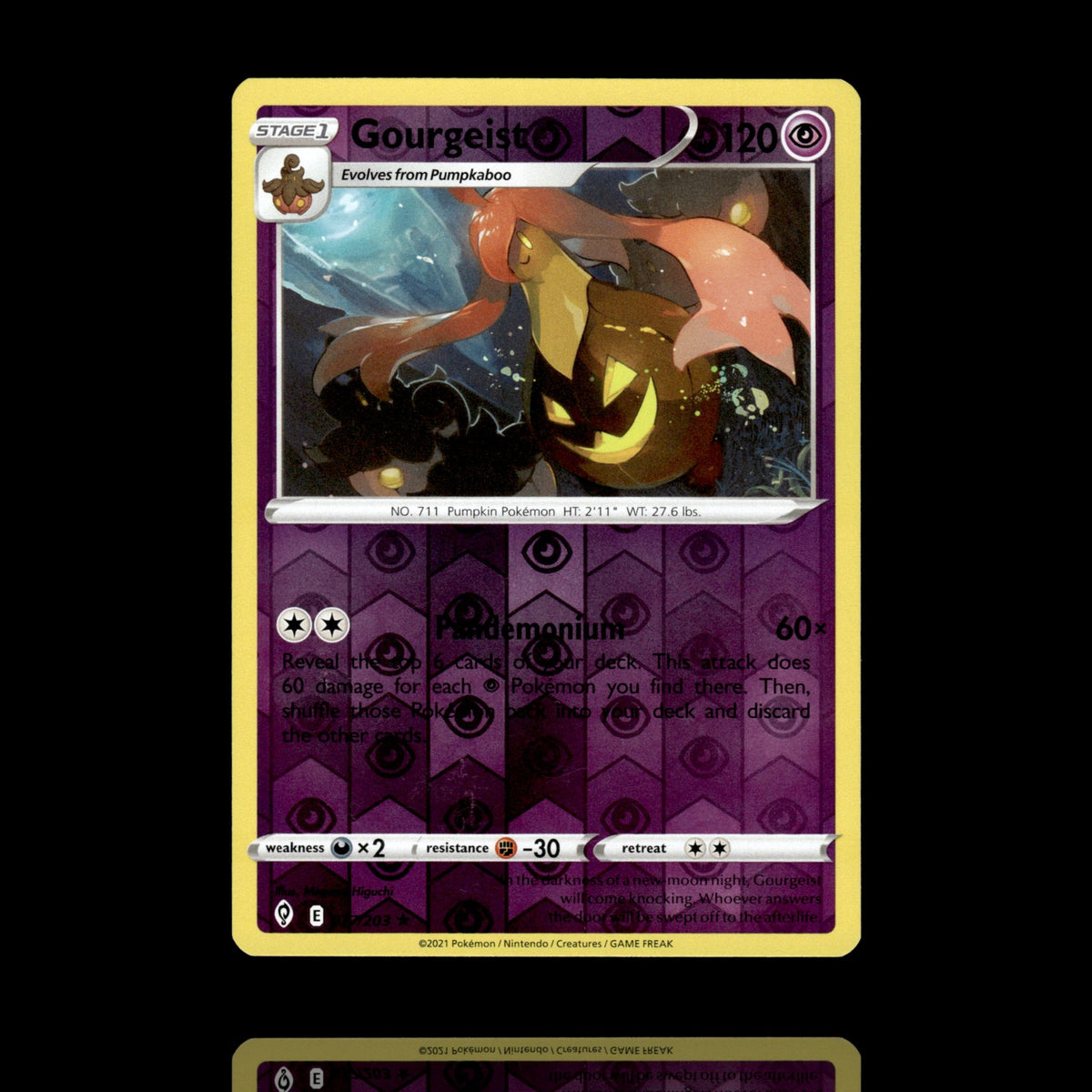 ▸ Gourgeist | SWSH07: Evolving Skies | Reverse Holo | 077/203 | NM