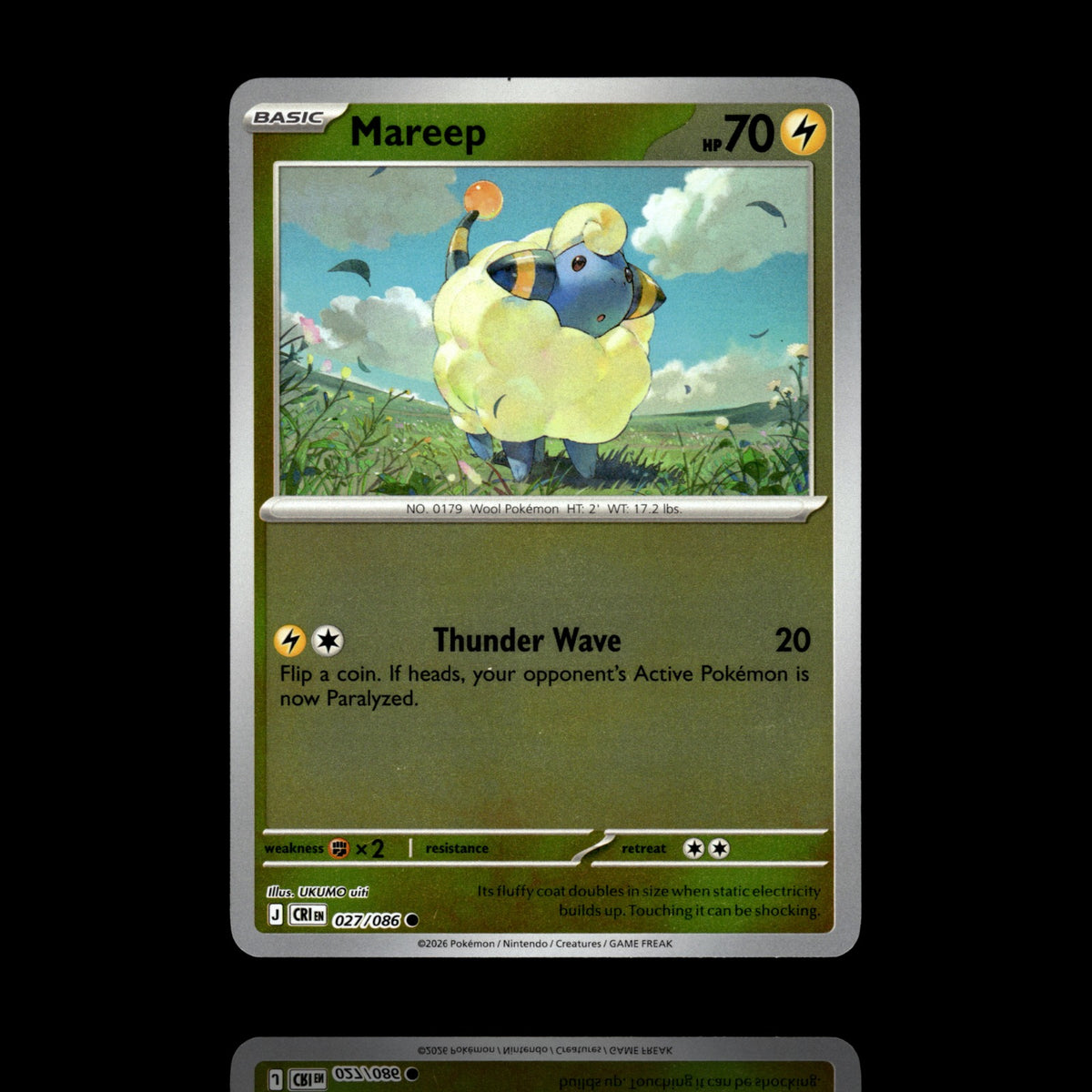 ▸ Mareep | ME04: Chaos Rising | Reverse Holo | 027/086 | NM