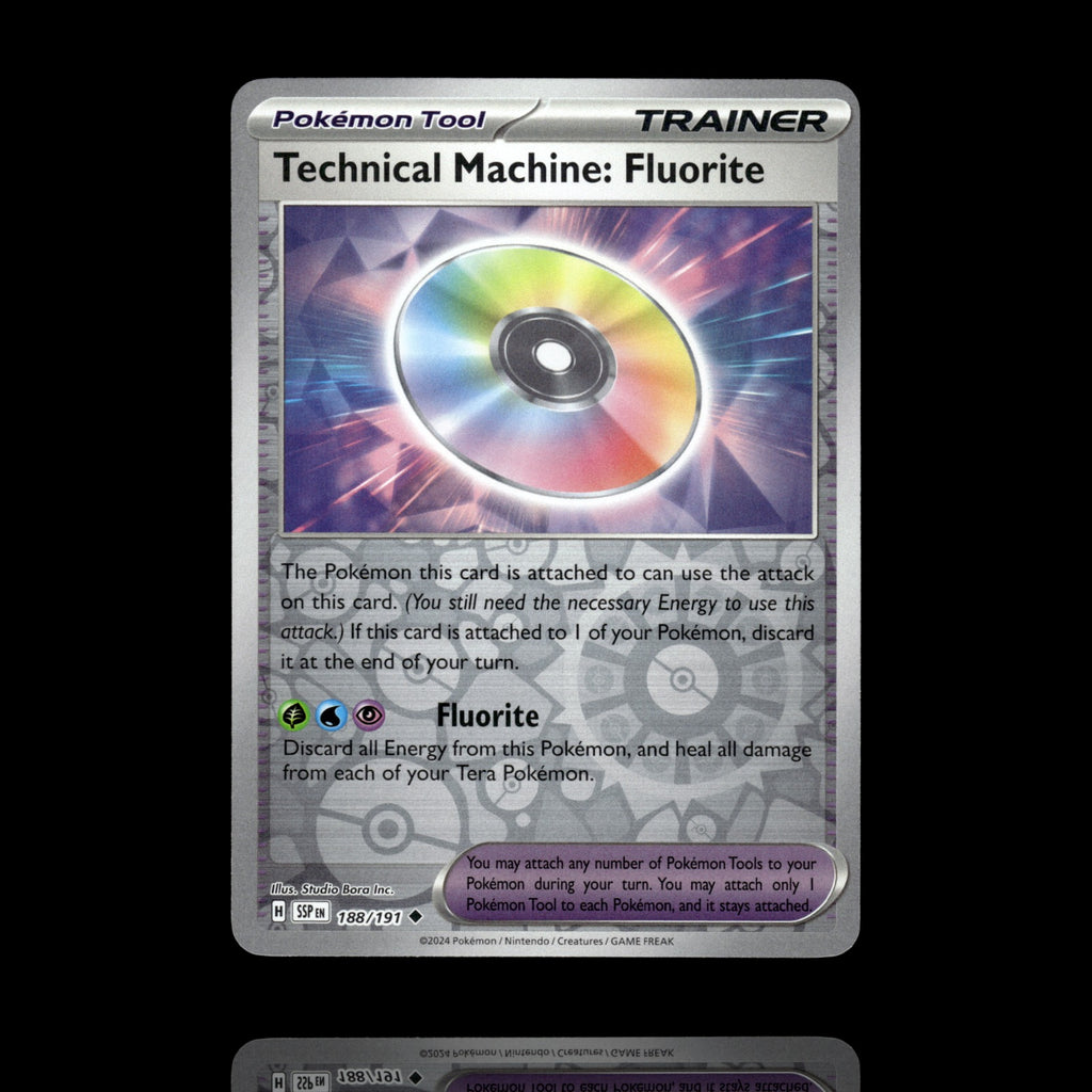 ▸ Technical Machine: Fluorite | Surging Sparks | Reverse Holo | 188/191 | NM