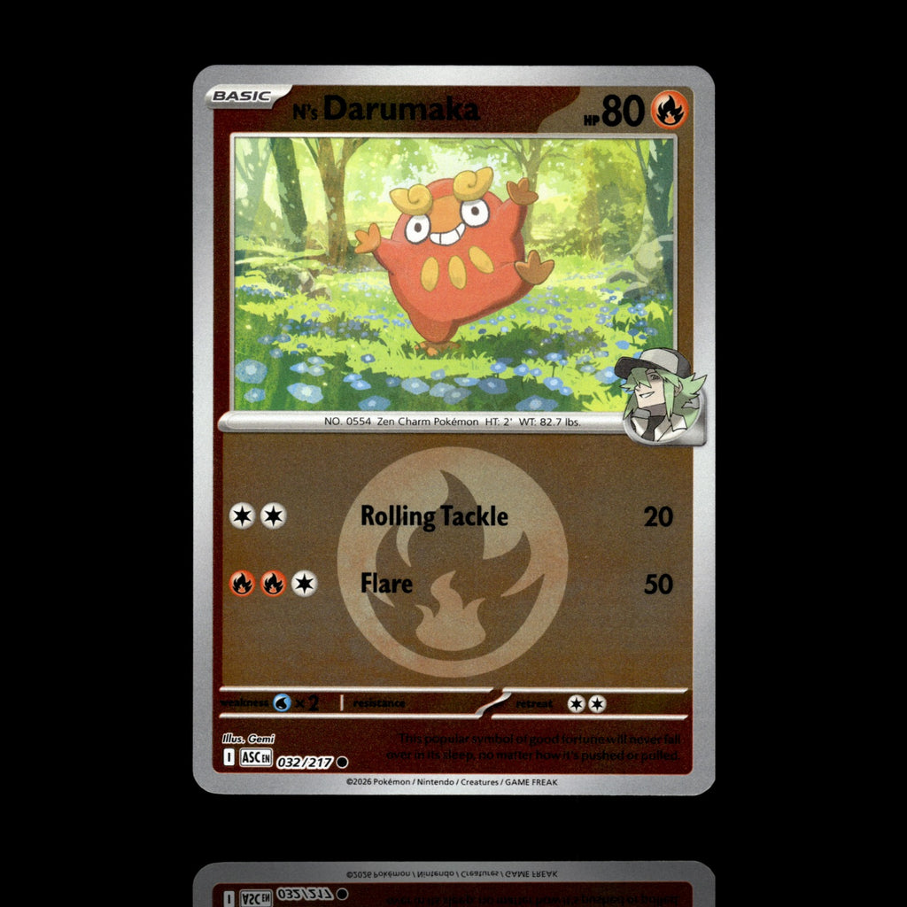 ▸ N's Darumaka | ME: Ascended Heroes | Energy Reverse Holo | 032/217 | NM