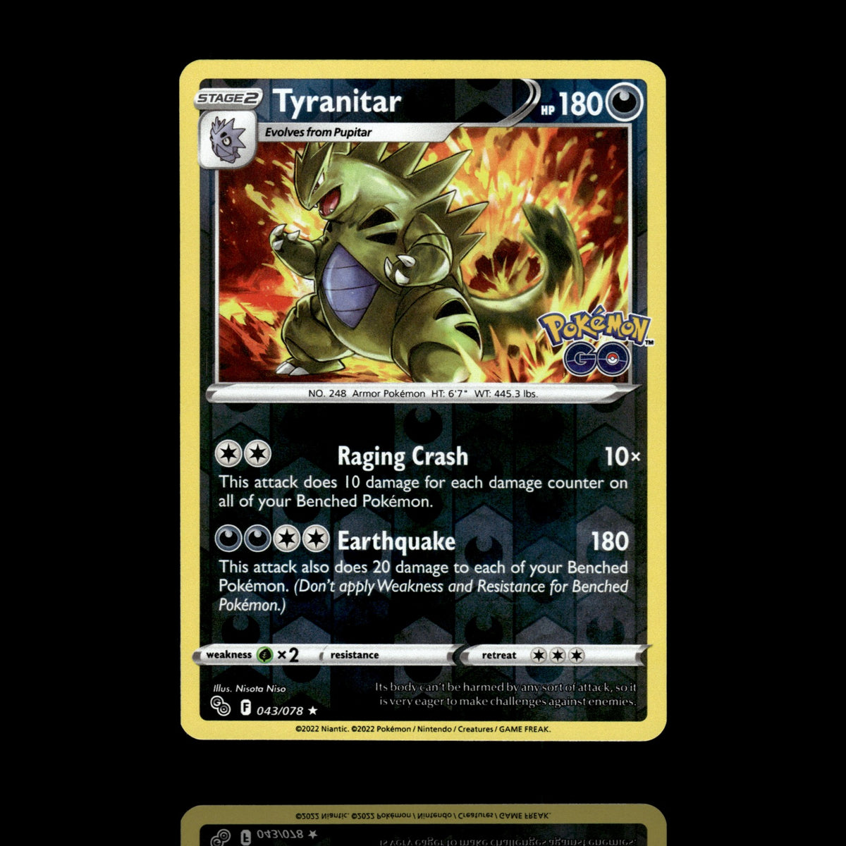 ▸ Tyranitar | Pokemon GO | Reverse Holo | 043/078 | NM