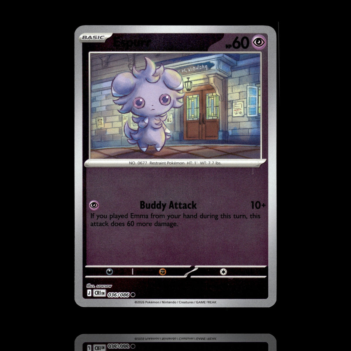 ▸ Espurr | ME04: Chaos Rising | Reverse Holo | 036/086 | NM